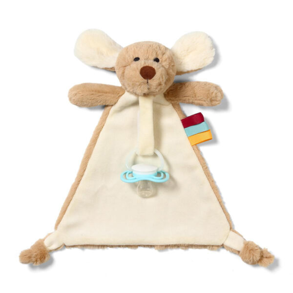 BabyOno szundikendő - Willy kutyus cumitartóval plüss
