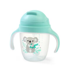 BabyOno itatópohár szívószállal füllel 240ml menta