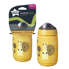 Tommee Tippee itatópohár - Superstar Sippee Cup csőrös 390ml 12hó mustársárga