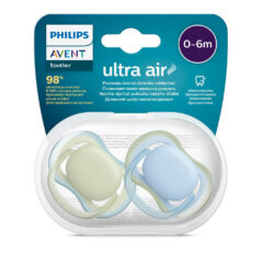 Philips AVENT játszócumi Ultra Air neutral 0-6hó fiús kék 2db