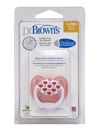 Dr. Browns PreVent vákummentes fogszabályzós játszócumi