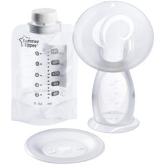 Tommee Tippee mellszívó kézi szilikon Made for me anyatejtárolóval és sterilizáló zacskóval