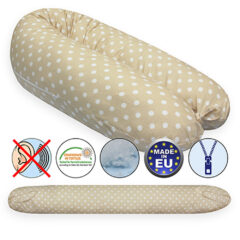 Scamp szoptatós párna univerzális pamut Beige Dots