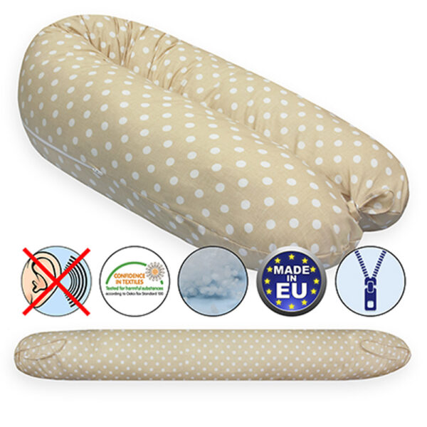 Scamp szoptatós párna univerzális pamut Beige Dots