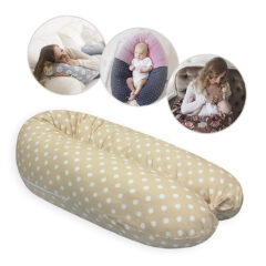 Scamp szoptatós párna univerzális pamut Beige Dots