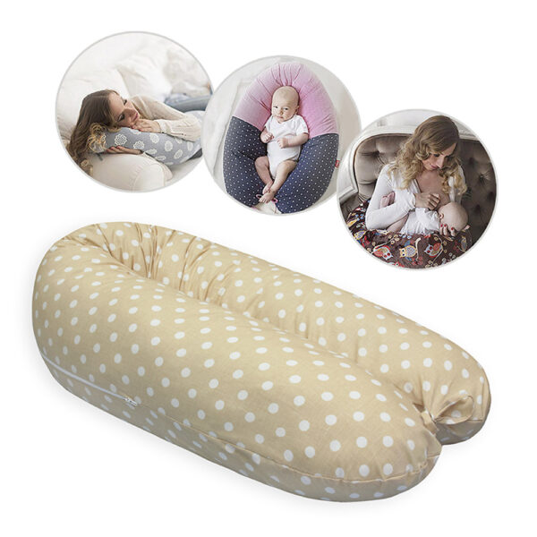 Scamp szoptatós párna univerzális pamut Beige Dots
