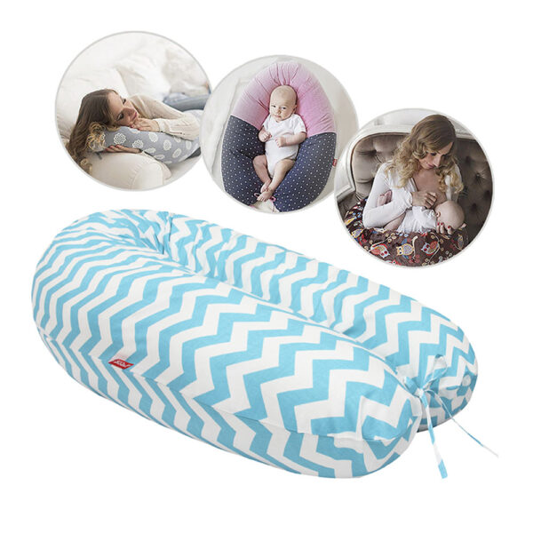 Scamp szoptatós párna univerzális pamut ZigZag Ocean White