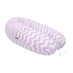 Scamp szoptatós párna univerzális pamut ZigZag Pink White