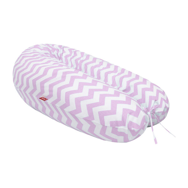 Scamp szoptatós párna univerzális pamut ZigZag Pink White