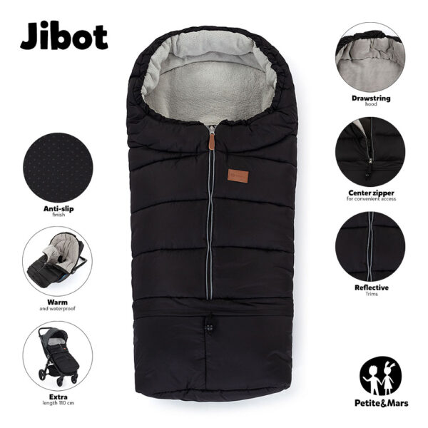 Petite and Mars bundazsák állítható 3in1 Jibot Charcoal Grey